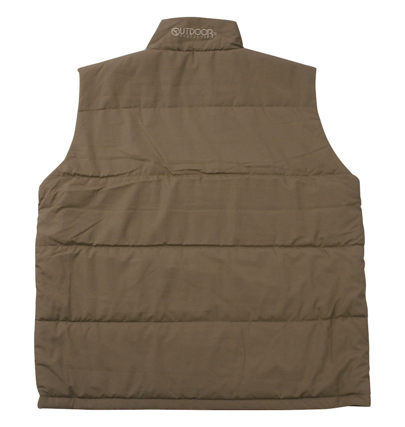大きいサイズ メンズ OUTDOOR PRODUCTS (アウトドア プロダクツ) フルダルタフタ中綿キルトベスト
                        バックスタイル
