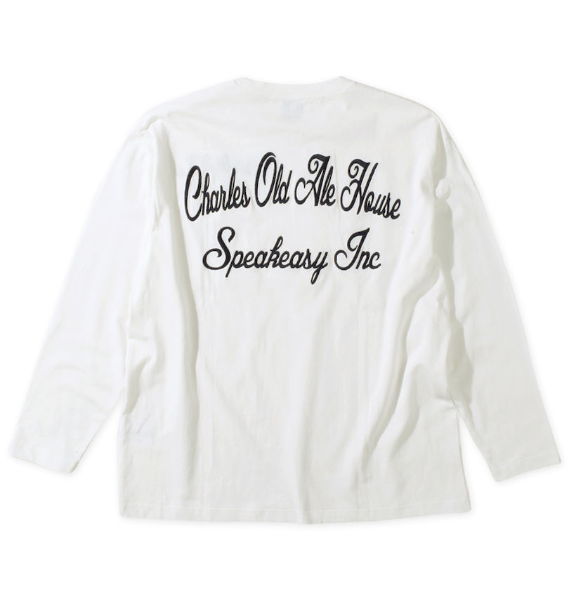 大きいサイズ メンズ SHELTY (シェルティ) 天竺ルード系刺繍長袖Tシャツ バックスタイル