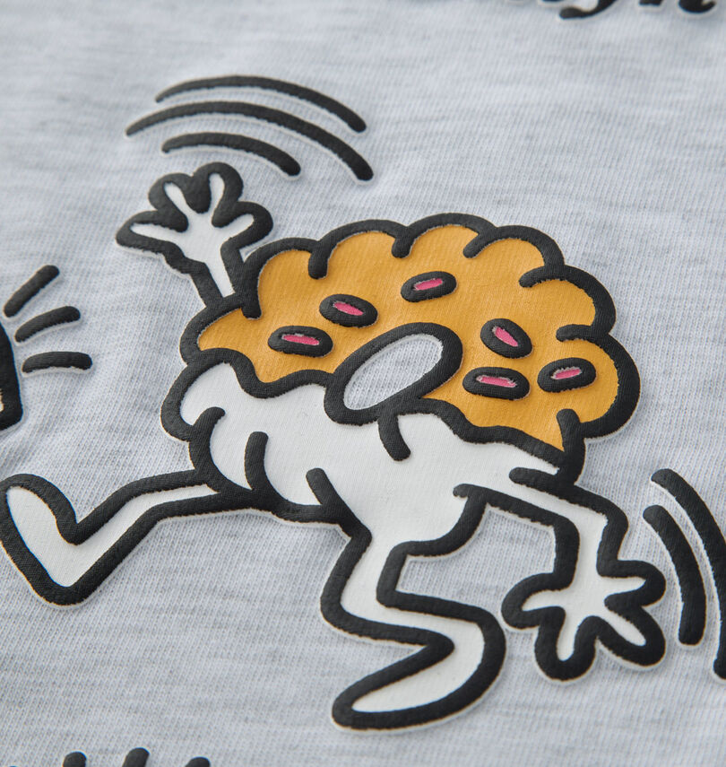 大きいサイズ メンズ Walking Donut (ウォーキングドーナツ) T/C天竺刺繍発泡プリント半袖Tシャツ
                        