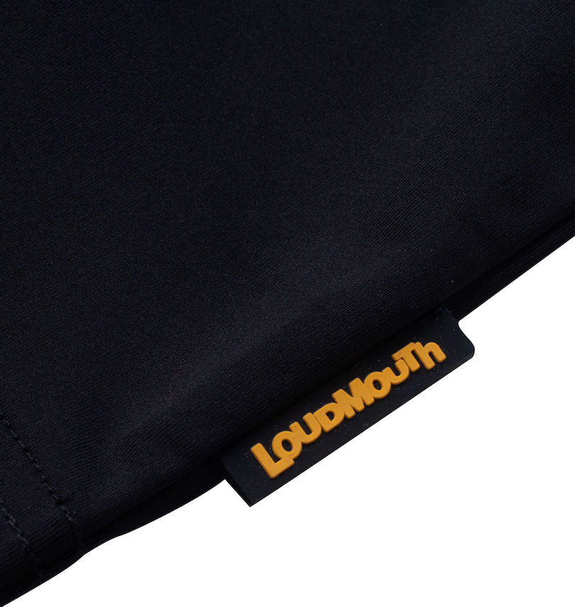 大きいサイズ メンズ LOUDMOUTH (ラウドマウス) スムースモックネック半袖シャツ 裾ピスネーム(ラバー素材)