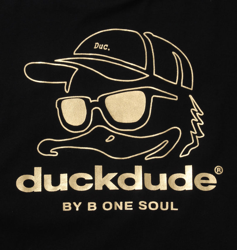 大きいサイズ メンズ b-one-soul (ビーワンソウル) DUCK DUDEメタリックフェイス半袖Tシャツ 