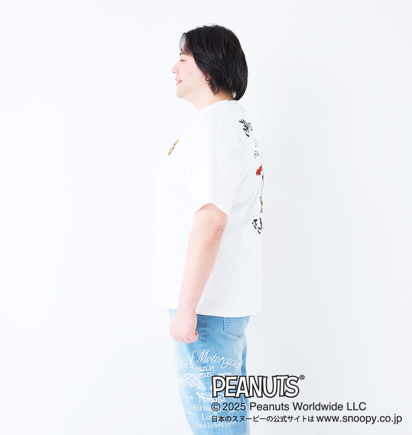 大きいサイズ メンズ FLAGSTAFF×PEANUTS (フラッグスタッフ) スヌーピーコラボ半袖Tシャツ
                        