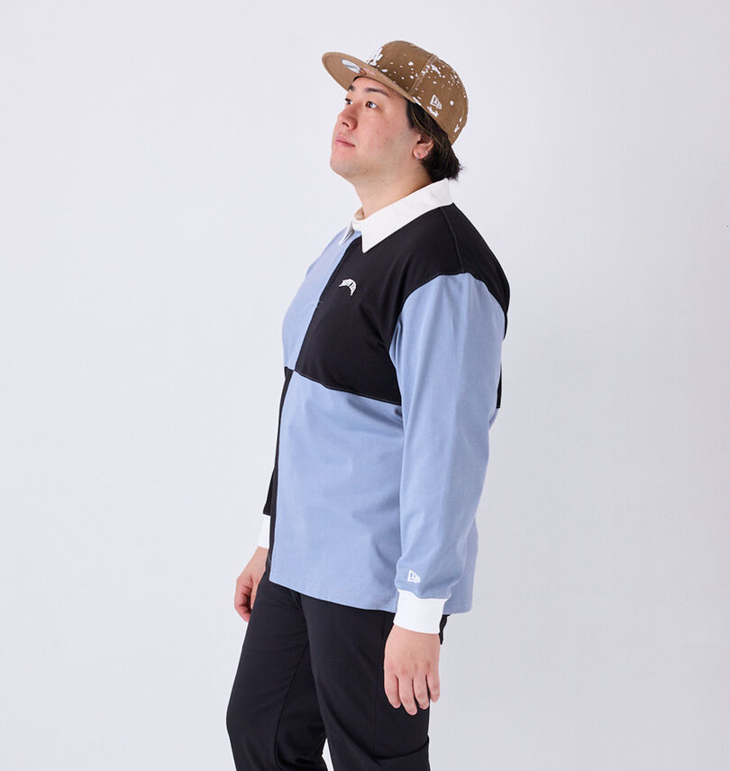 大きいサイズ メンズ NEW ERA®GOLF (ニューエラ®ゴルフ) ラガーブロック長袖シャツ