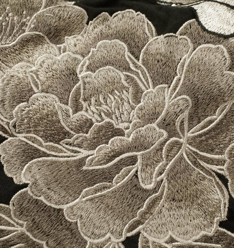 大きいサイズ メンズ 絡繰魂 (カラクリタマシイ) 風神雷神刺繍半袖Tシャツ
                        