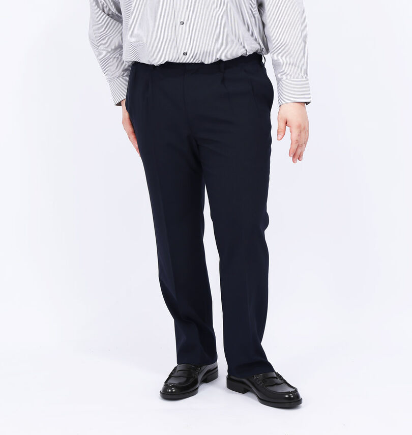 大きいサイズ メンズ UNITED (ユナイテッド) ウエストマジックツータックパンツ
                        身長：182cm/ウエスト：114cm/着用サイズ：100