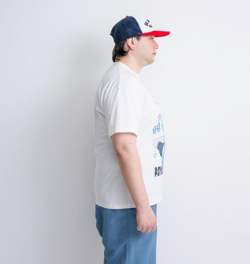 大きいサイズ メンズ PSYCHO NATION (サイコネーション) サイコ×寝田ルネ ゲーマー半袖Tシャツ