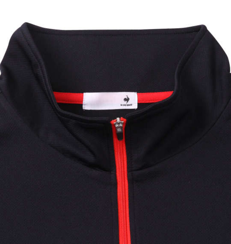 大きいサイズ メンズ LE COQ SPORTIF (ルコックスポルティフ) ハーフジップ半袖シャツ 