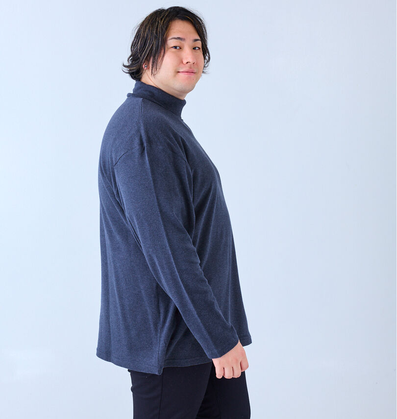 大きいサイズ メンズ Mc.S.P (エムシーエスピー) オーガニックスムース起毛タートルネック長袖Tシャツ