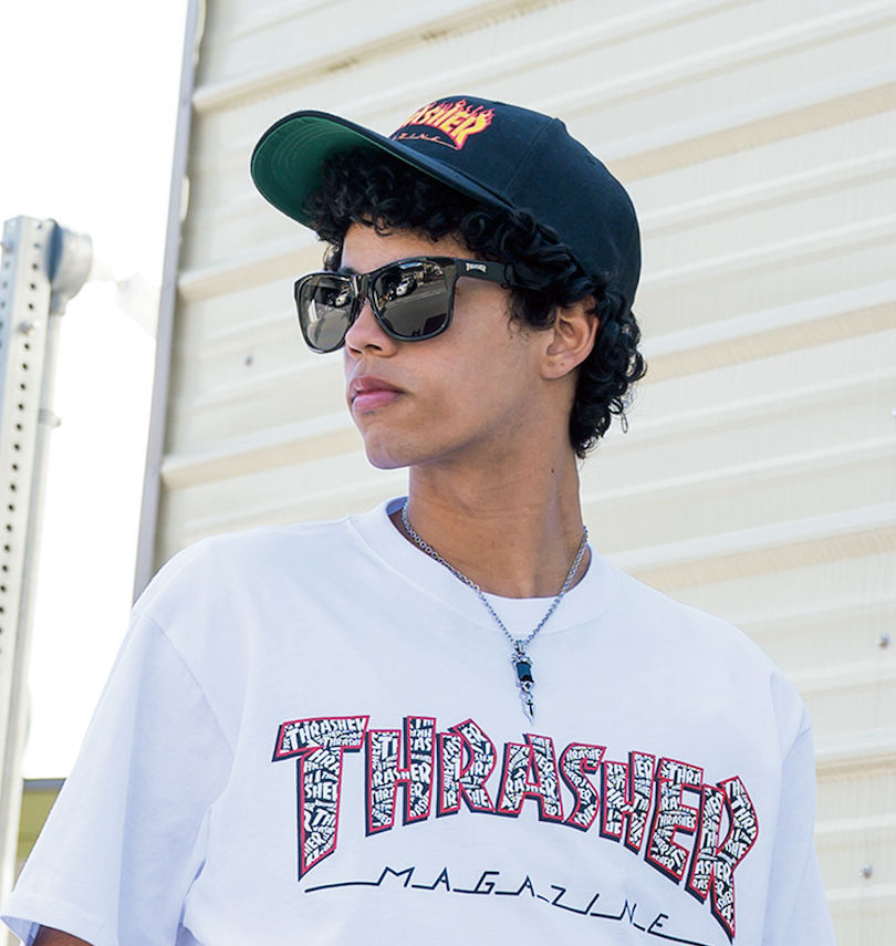 大きいサイズ メンズ THRASHER (スラッシャー) FLAMEロゴ6Pキャップ
                        
