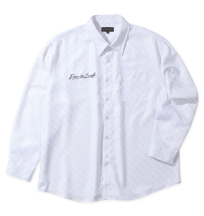 大きいサイズ メンズ in the attic (インジアティック) 総柄バイアスプリント長袖シャツ
                        