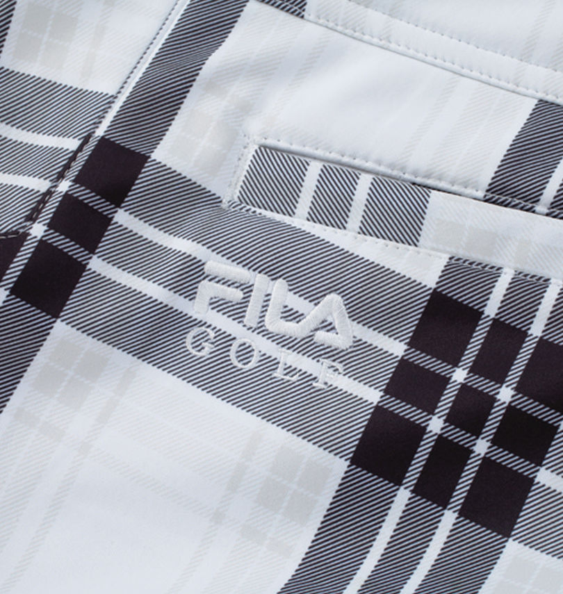 大きいサイズ メンズ FILA GOLF (フィラゴルフ) チェック柄ボンディングパンツ
                        バック刺繍