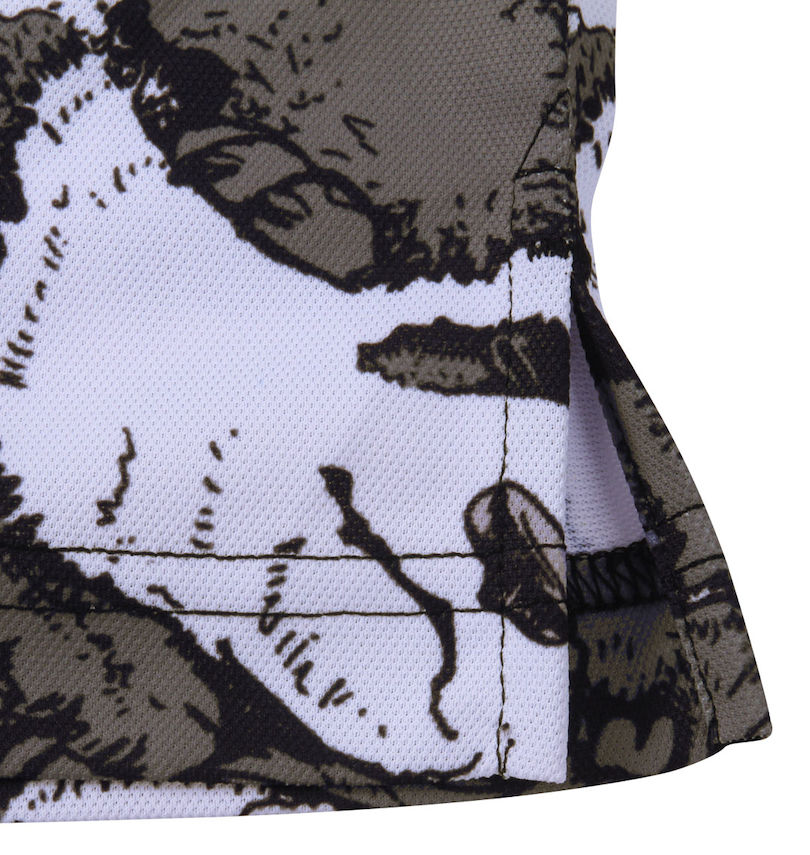 大きいサイズ メンズ LOUDMOUTH (ラウドマウス) 鹿の子柄半袖シャツ 裾サイドスリット