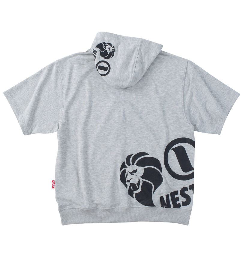 大きいサイズ メンズ NESTA BRAND (ネスタブランド) ミニ裏毛半袖フルジップパーカー
                        バックスタイル