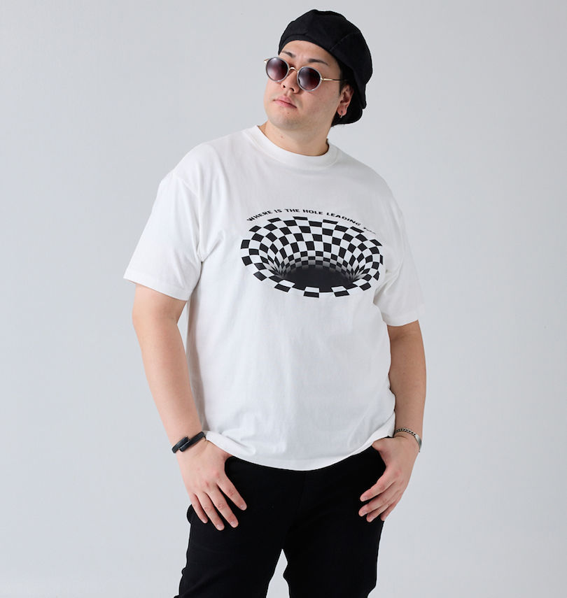 大きいサイズ メンズ RIMASTER VISION (リマスター ビジョン) 天竺トリックアート半袖Tシャツ
身長:182cm/バスト:123cm/着用サイズ:3L