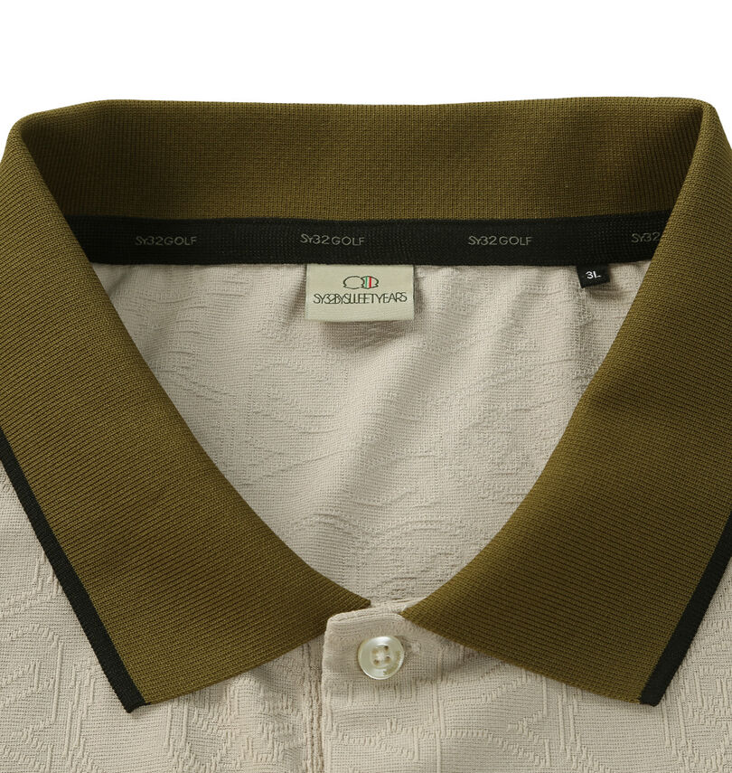 大きいサイズ メンズ SY32 by SWEET YEARS (エスワイサーティトゥバイスィートイヤーズゴルフ) ジャガード半袖ポロシャツ
                        