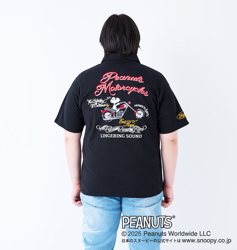 大きいサイズ メンズ FLAGSTAFF×PEANUTS (フラッグスタッフ) スヌーピーコラボ半袖ポロシャツ
                        身長：182cm/バスト：123cm/着用サイズ：3L