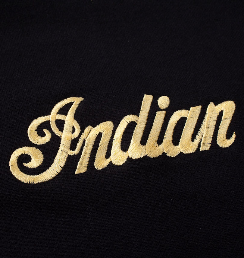大きいサイズ メンズ INDIAN MOTOCYCLE (インディアンモトサイクル) 天竺プリント&刺繍半袖Tシャツ 刺繍
