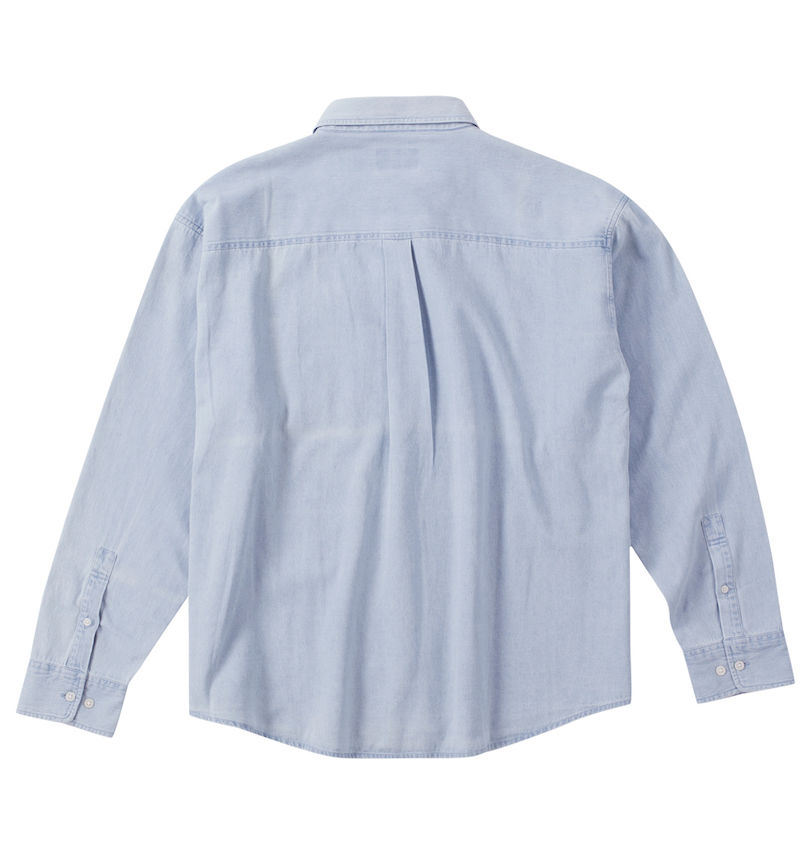 大きいサイズ メンズ Mc.S.P (エムシーエスピー) 6オンスリサイクルデニムB.D長袖シャツ
                        バックスタイル