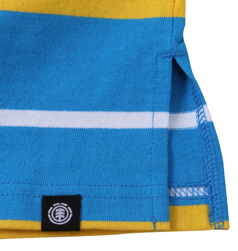 大きいサイズ メンズ ELEMENT (エレメント) BIG BORDER半袖Tシャツ
                        サイドスリット