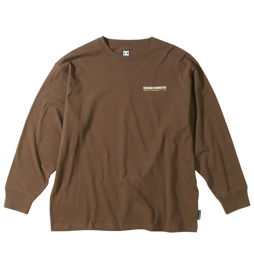大きいサイズ メンズ DCSHOES (ディーシーシューズ) 23AUTHENTIC OBLIQUE LOGO長袖Tシャツ