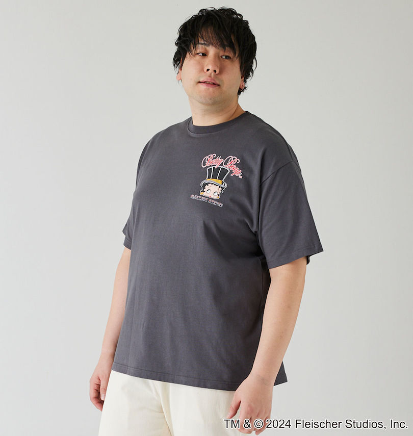 大きいサイズ メンズ BETTY BOOP (ベティ ブープ) 天竺プリント半袖Tシャツ 