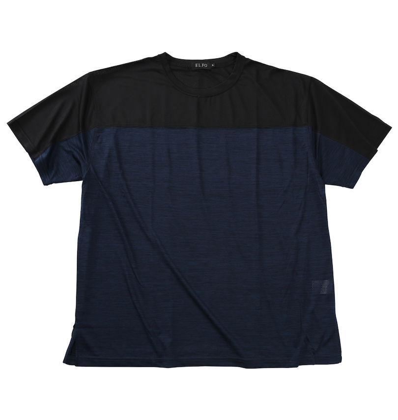 大きいサイズ メンズ EL.FO (エルフォ) DRYクルーネック切替半袖Tシャツ
                        