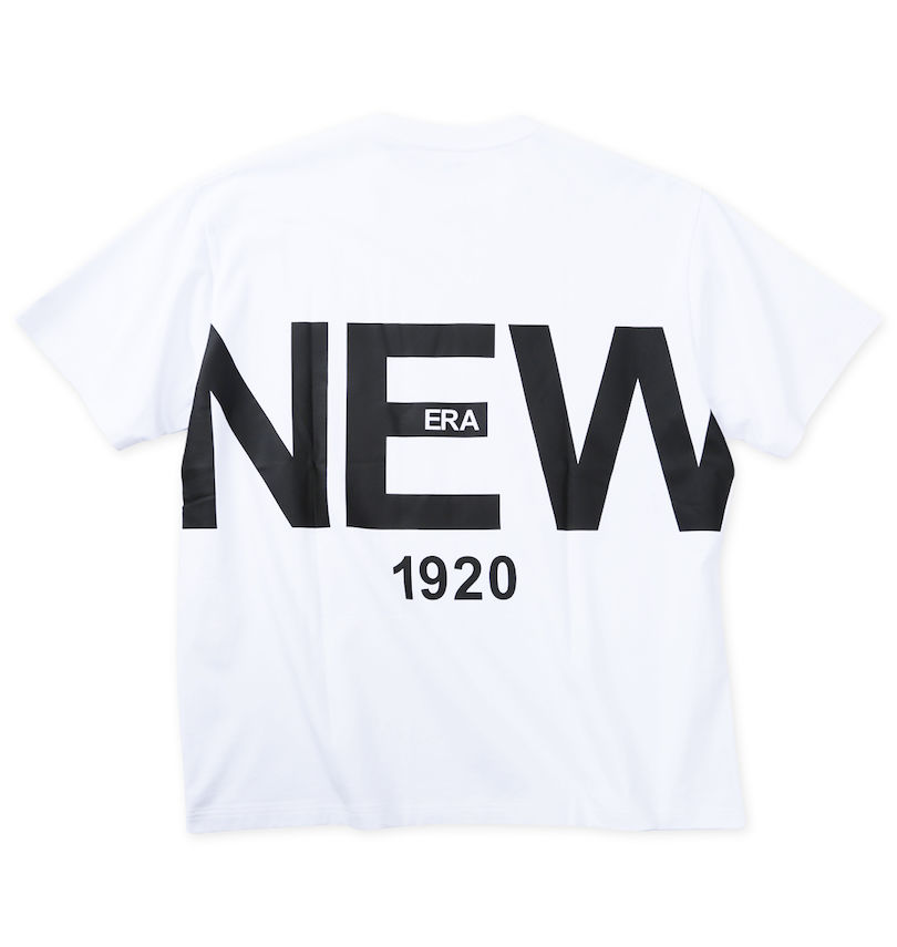 大きいサイズ メンズ NEW ERA (ニューエラ) ズームアップロゴ半袖Tシャツ
                        バックスタイル