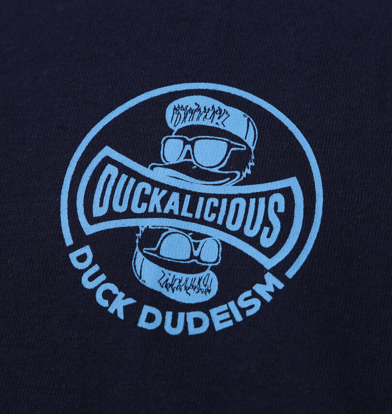 大きいサイズ メンズ b-one-soul (ビーワンソウル) DUCK DUDEシルバープリント半袖Tシャツ
プリント