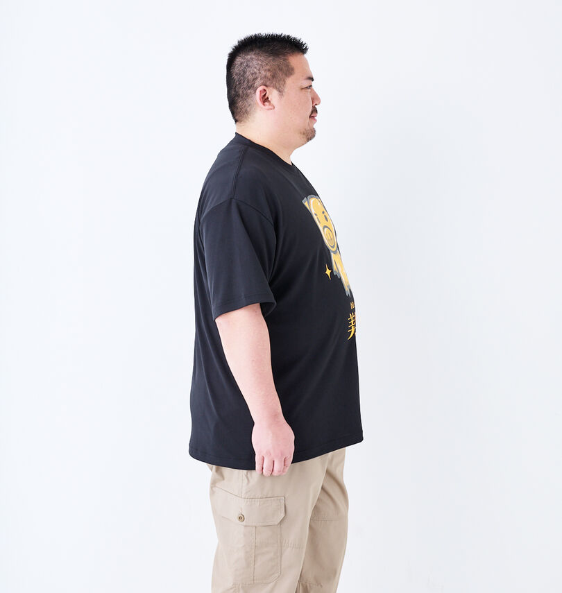 大きいサイズ メンズ 豊天 (ブーデン) 金運上昇美豚DRYハニカムメッシュ半袖Tシャツ
                        