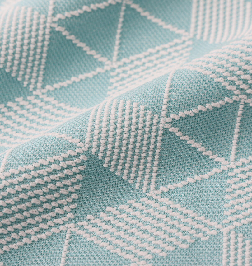 大きいサイズ メンズ LE COQ SPORTIF GOLF (ルコックスポルティフ　ゴルフ) トライアングルジャガード半袖シャツ
                        生地拡大