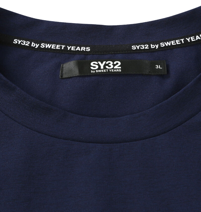大きいサイズ メンズ SY32 by SWEET YEARS (エスワイサーティトゥバイスィートイヤーズ) サークルロゴバックプリント半袖Tシャツ