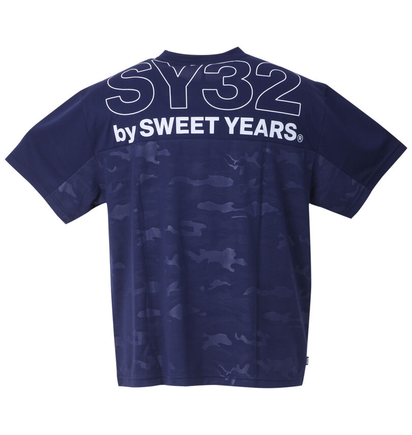 大きいサイズ メンズ SY32 by SWEET YEARS (エスワイサーティトゥバイスィートイヤーズ) エクスチェンジエンボスカモ半袖Tシャツ
                        バックスタイル