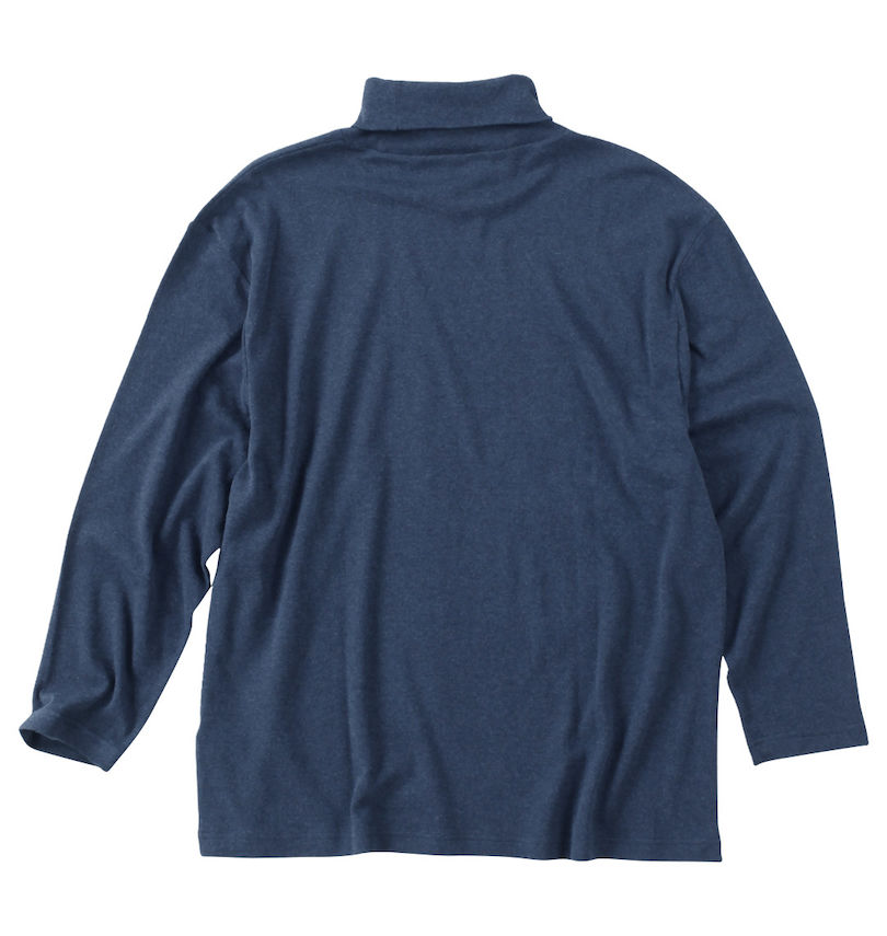 大きいサイズ メンズ Mc.S.P (エムシーエスピー) オーガニックスムース起毛タートルネック長袖Tシャツ バックスタイル