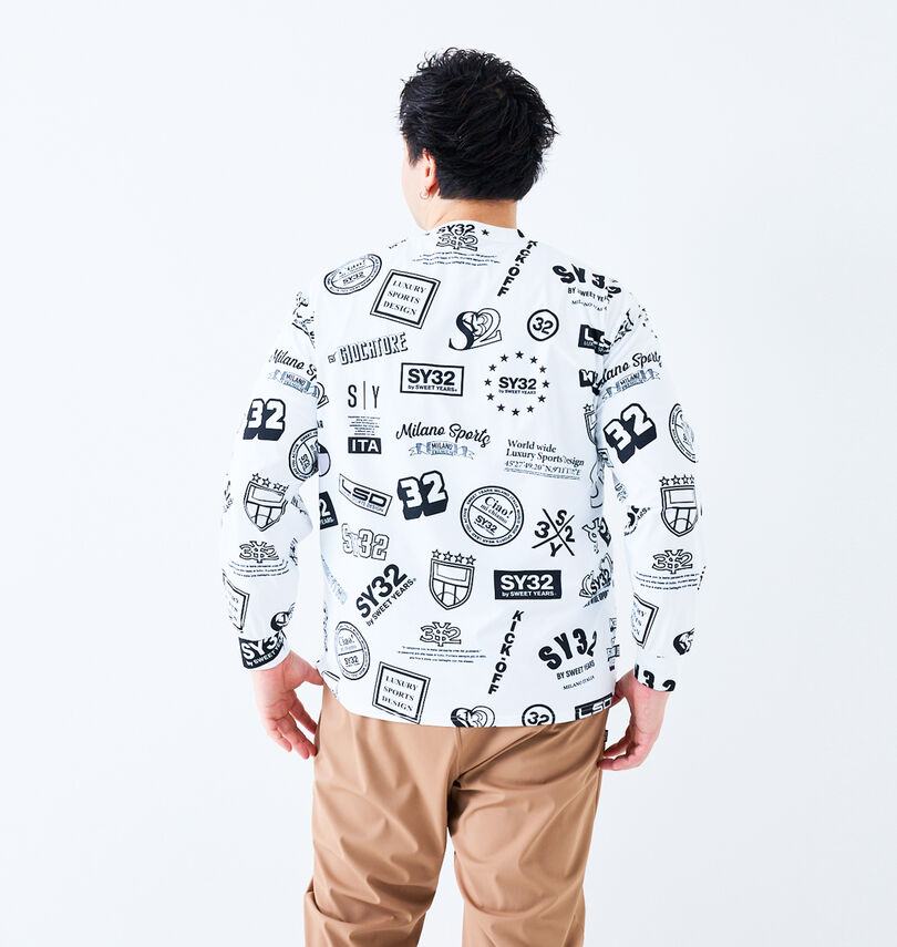 大きいサイズ メンズ SY32 by SWEET YEARS (エスワイサーティトゥバイスィートイヤーズ) グラフィックパターン長袖Tシャツ