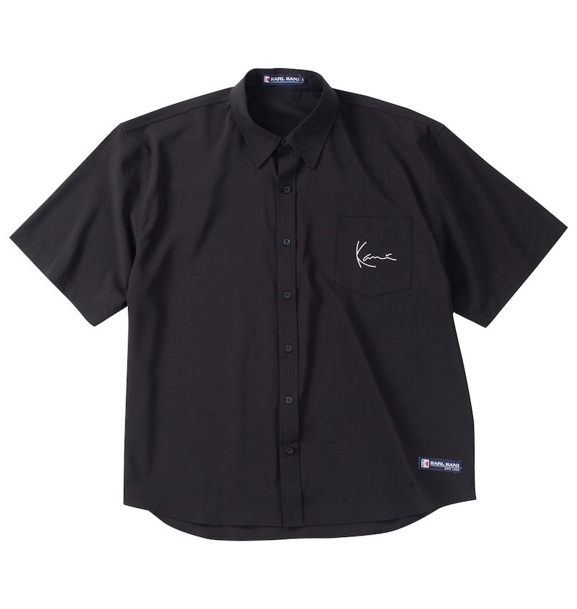 大きいサイズ メンズ KARL KANI (カール カナイ) ツイル半袖シャツ 