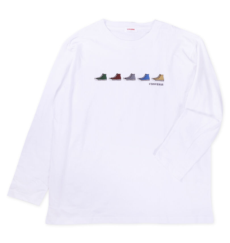 大きいサイズ メンズ CONVERSE (コンバース) 5シューズ刺繍長袖Tシャツ
                        