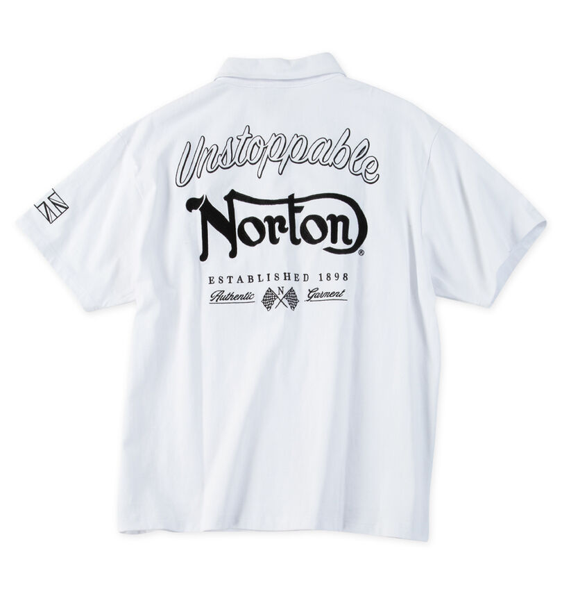 大きいサイズ メンズ Norton (ノートン) 半袖ポロシャツ
                        バックスタイル