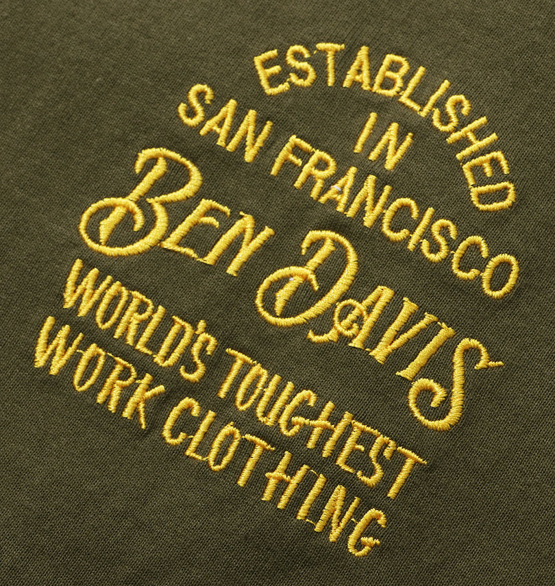 大きいサイズ メンズ BEN DAVIS (ベン デイビス) スーベニア刺繍半袖Tシャツ
                        胸刺繍