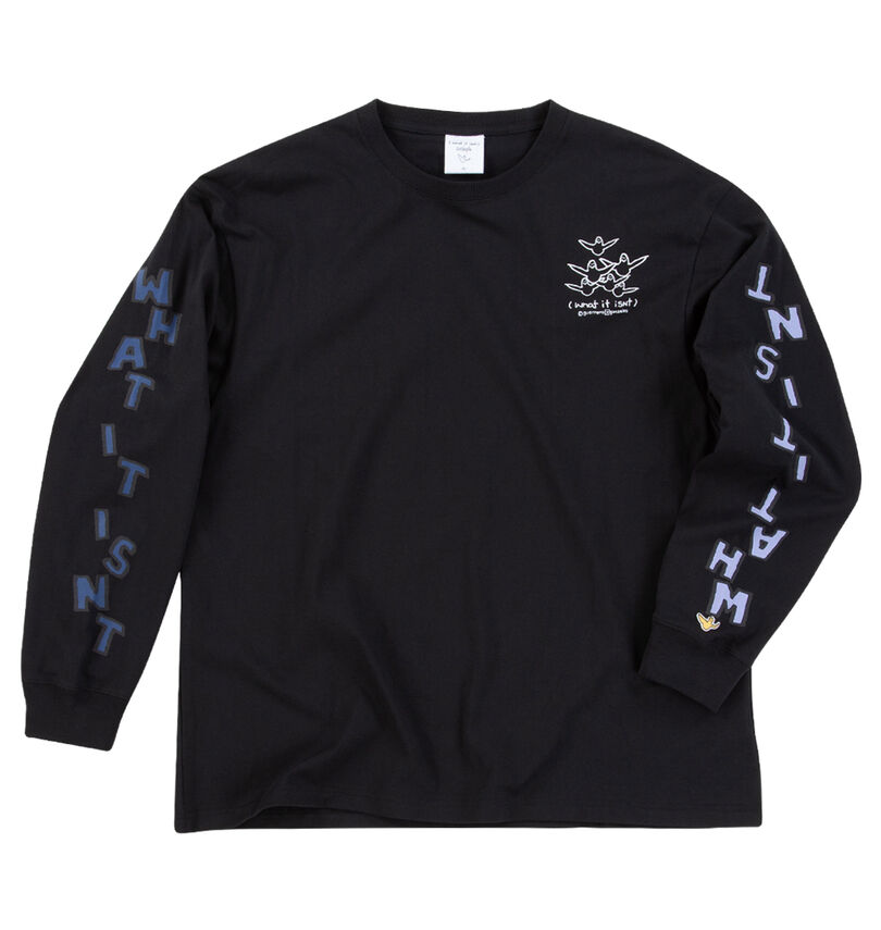大きいサイズ メンズ (What it isNt) (ワットイットイズント) 半袖×長袖レイヤードTシャツ
                        長袖T