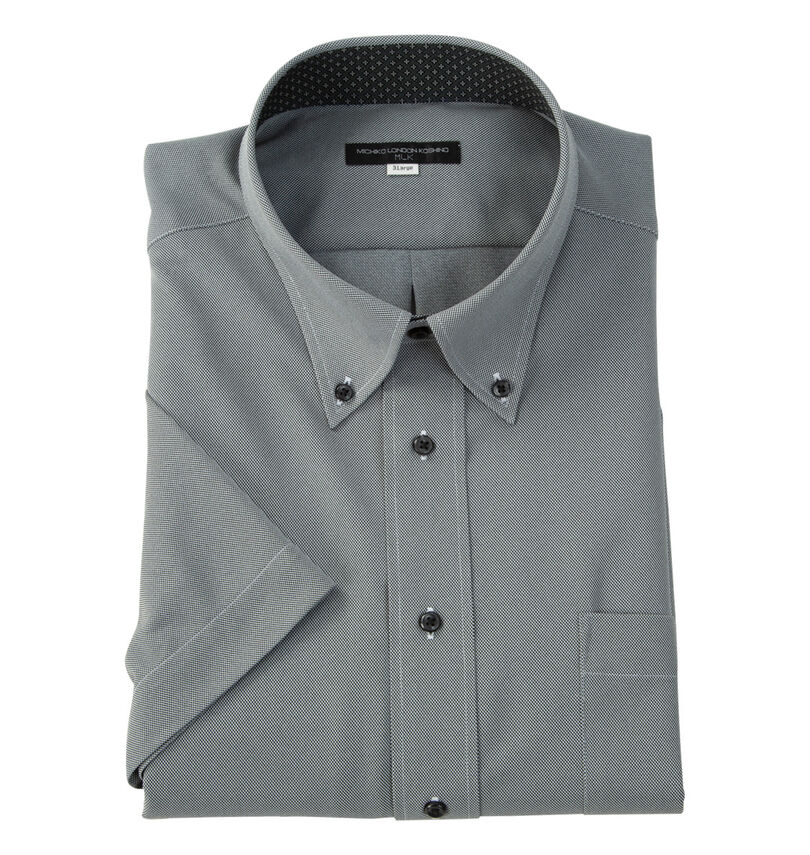 大きいサイズ メンズ MICHIKO LONDON KOSHINO MLK (ミチコロンドンコシノエムエルケー) ノンアイロンニットB.D半袖シャツ
                        