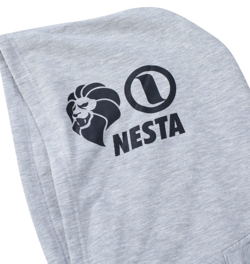 大きいサイズ メンズ NESTA BRAND (ネスタブランド) ミニ裏毛半袖フルジップパーカー
                        フード