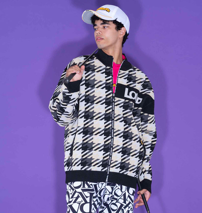 大きいサイズ メンズ LOUDMOUTH (ラウドマウス) 裏蓄熱軽量ニットジャケット
                        