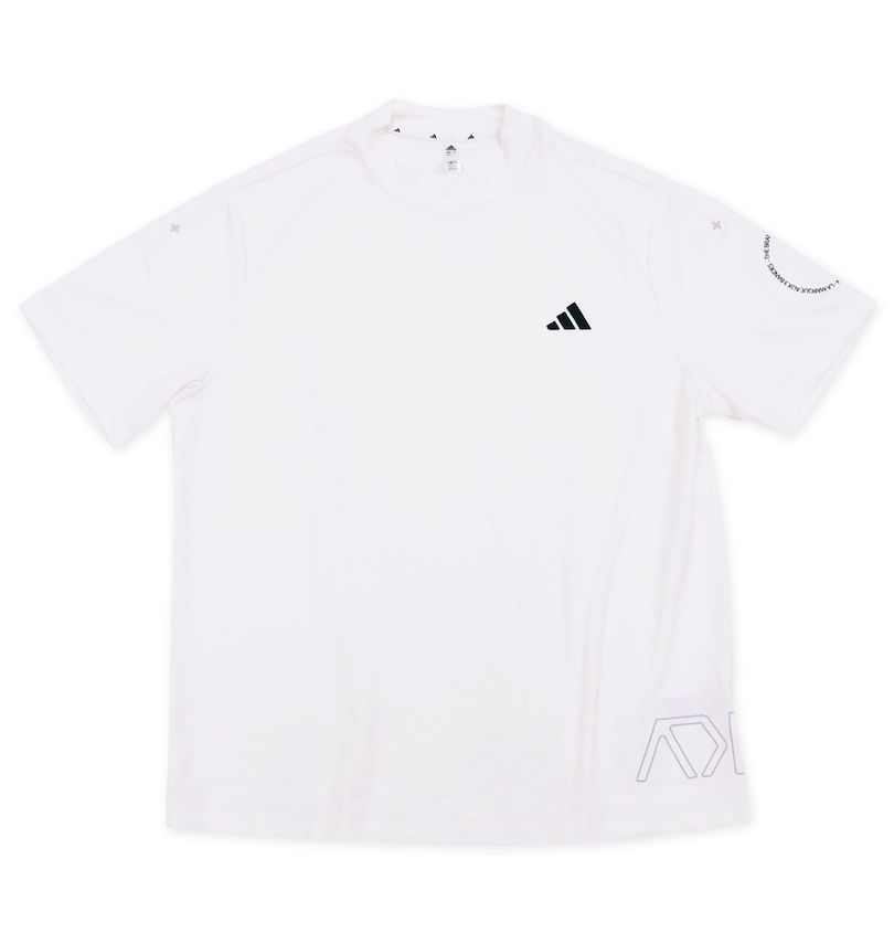 大きいサイズ メンズ adidas golf (アディダスゴルフ) BOSジャガードグラフィック半袖モックネックシャツ 