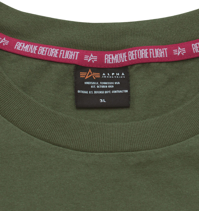 大きいサイズ メンズ ALPHA INDUSTRIES (アルファ インダストリーズ) A-MARKプリント半袖Tシャツ 