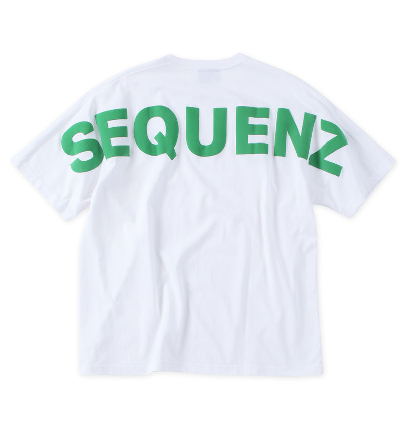 大きいサイズ メンズ SEQUENZ (シークエンズ) バックビッグロゴ半袖Tシャツ バックスタイル