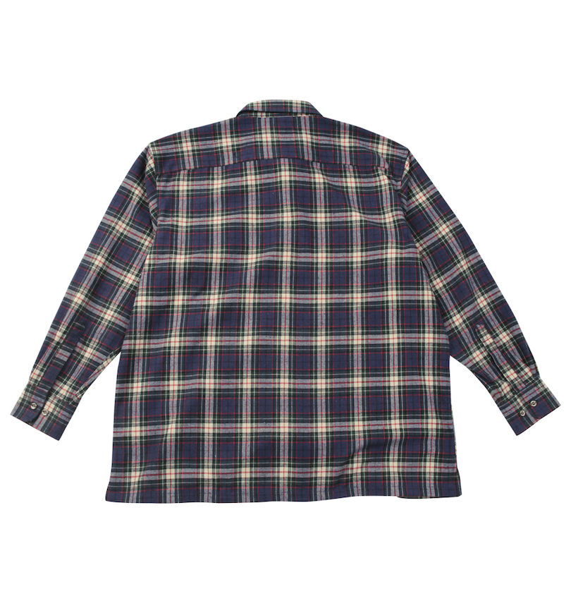 大きいサイズ メンズ OUTDOOR PRODUCTS (アウトドア プロダクツ) ビエラチェック長袖シャツ
                        バックスタイル