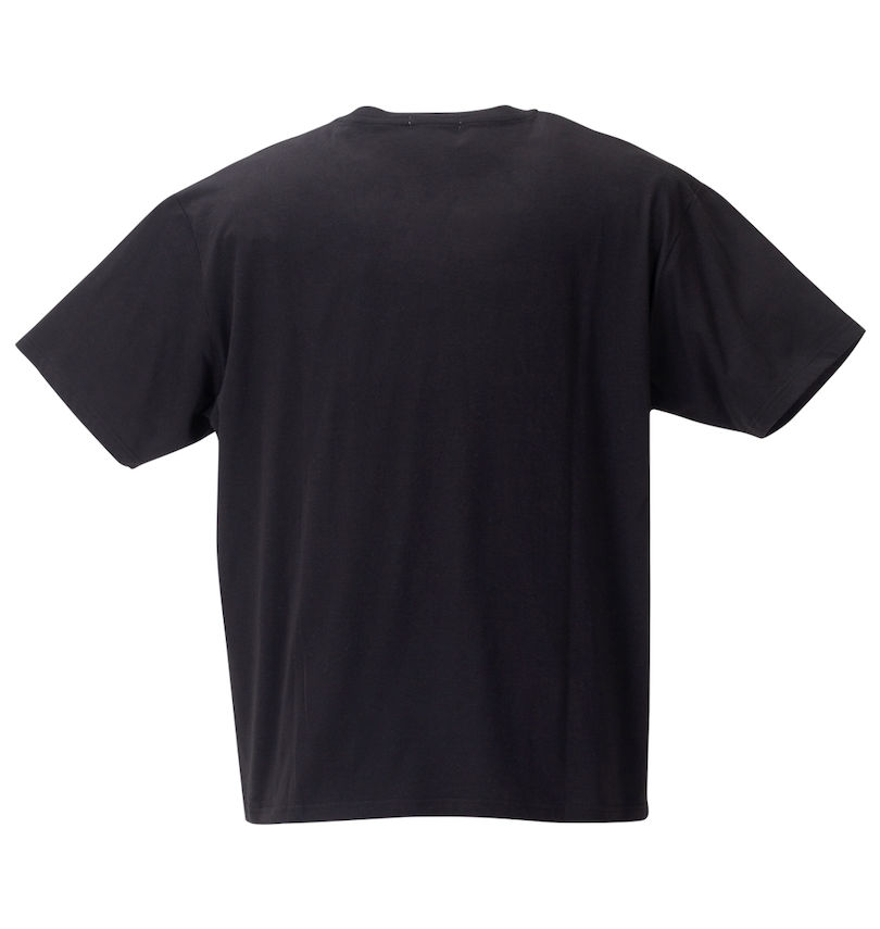 大きいサイズ メンズ launching pad (ランチングパッド) 甘編み杢天竺五分袖コーディガン+半袖Tシャツ バックスタイル
