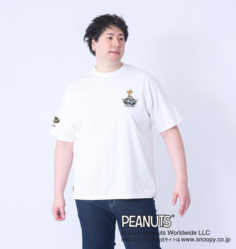 大きいサイズ メンズ FLAGSTAFF×PEANUTS (フラッグスタッフ) スヌーピーコラボ半袖Tシャツ
                        