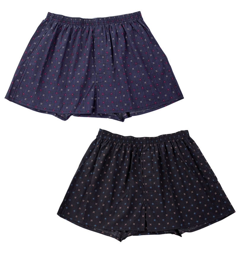 大きいサイズ メンズ Take More (テイクモア) 2P小紋柄布帛トランクス
                        