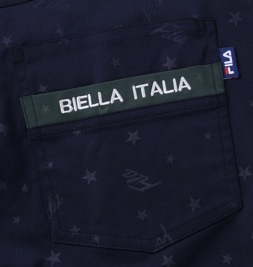 大きいサイズ メンズ FILA GOLF (フィラゴルフ) ストレッチツイルテーパードパンツ
                        バックポケット刺繍